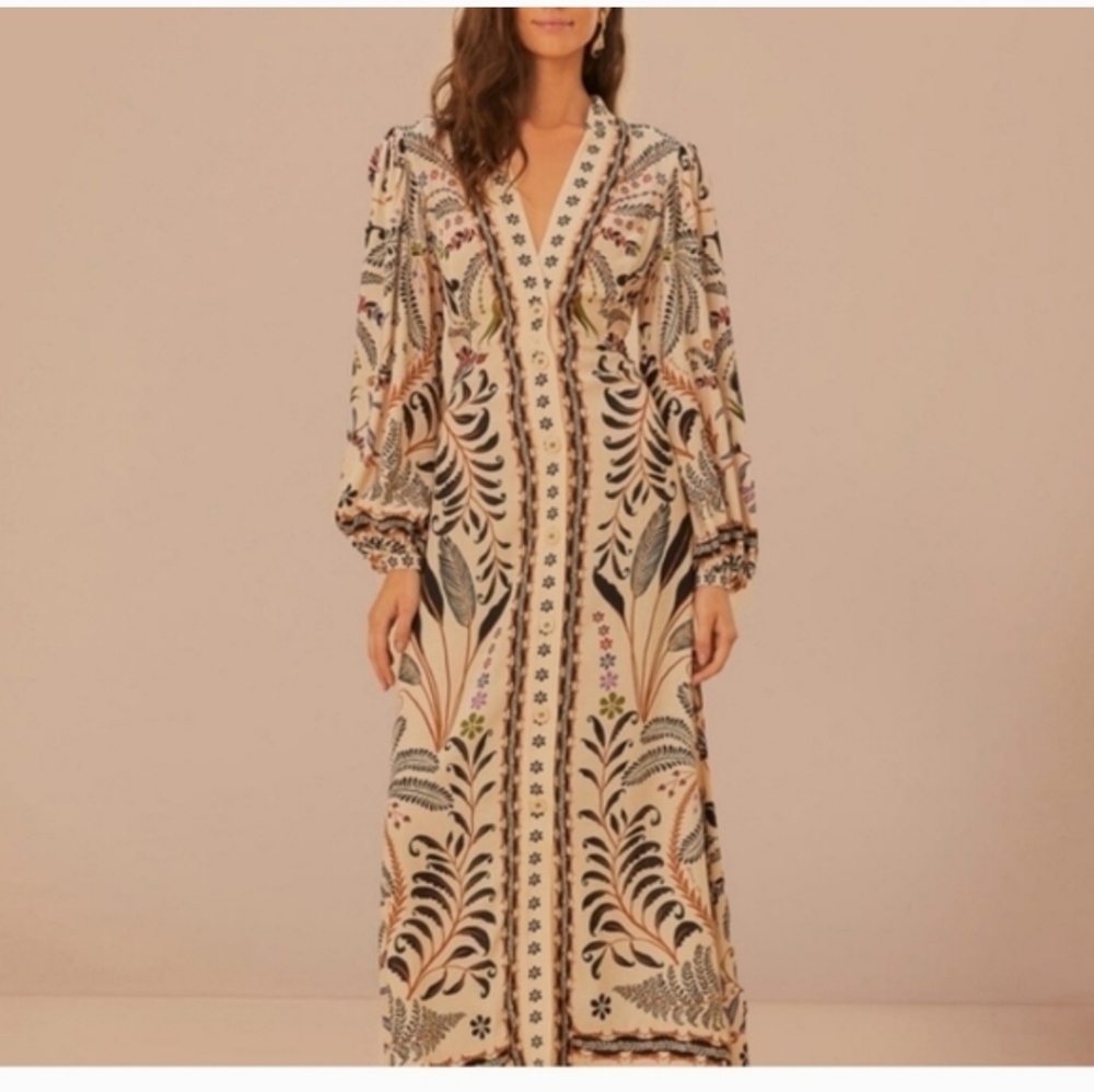 Farm Rio Nature Sand Maxidress - Picture 4 of 6